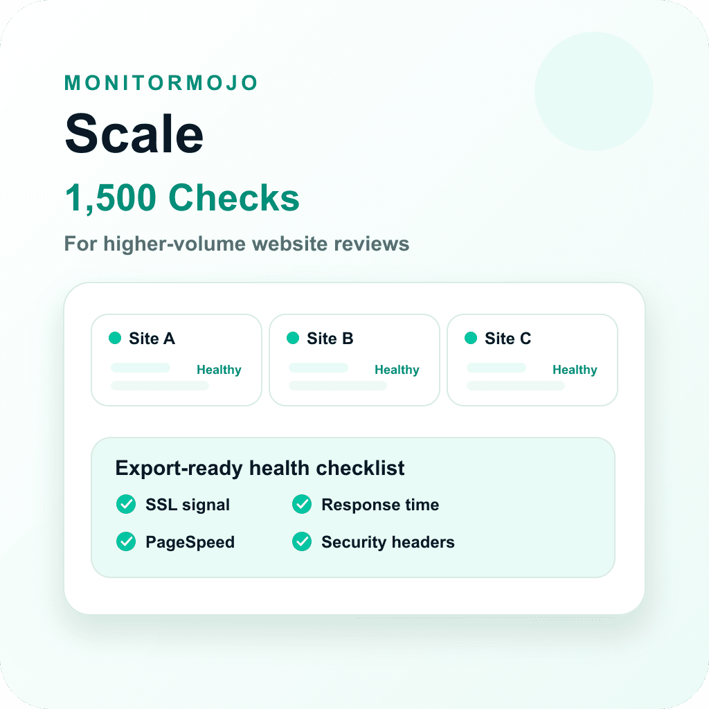 MonitorMojo Scale credit pack